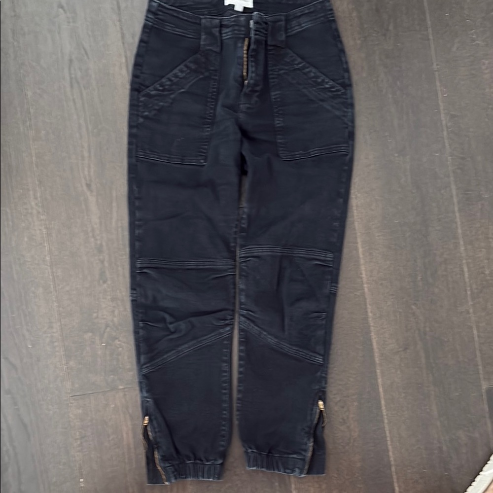 Black Frame Utility Jogger Jeans